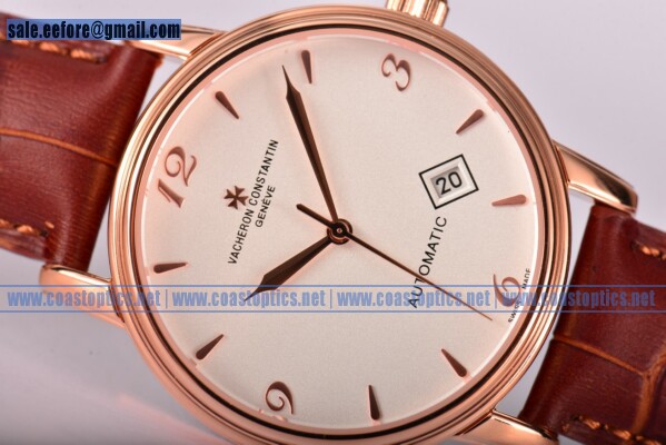 Vacheron Constantin Best Replica Patrimony Watch Rose Gold 81180/090P-8535
